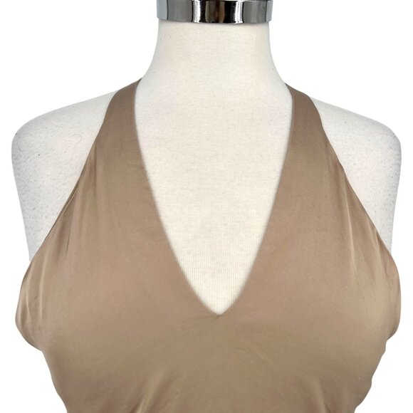 ASTR The Label Strappy Halter Crop Top Beige Size Large - Picture 3 of 9